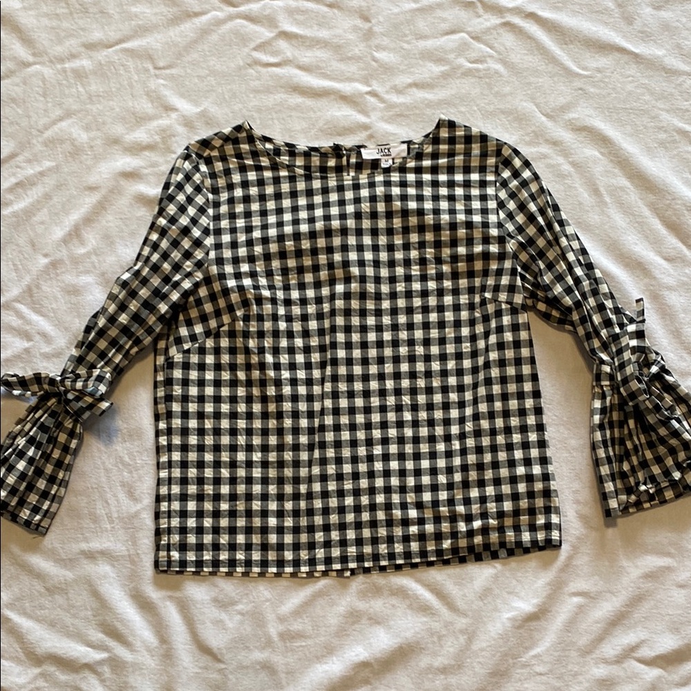 Jack by BB Dakota Chic Black and White Gingham Top